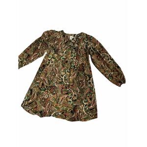 Emma and Michelle Women's Size Small Multi Color Paisley Boho Chic Tunic Top